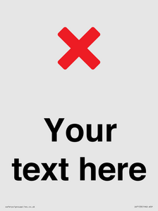 Custom plain background, red cross sign